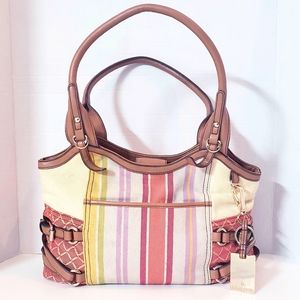 Etienne Aigner Multi-Stripe BagCaramel Trim